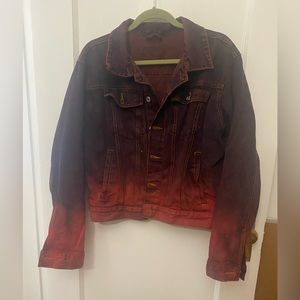 Diy dip dye Jean jacket back patch